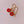 Load image into Gallery viewer, Small red flower earrings