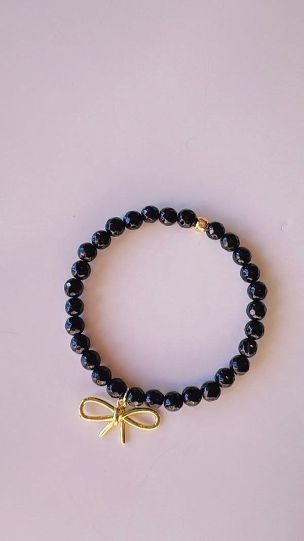 Black bow bracelet