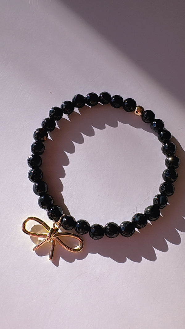 Black bow bracelet