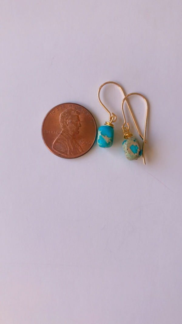 Small Jasper sea sediment nugget earrings