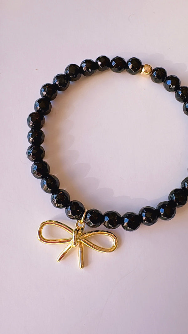Black bow bracelet