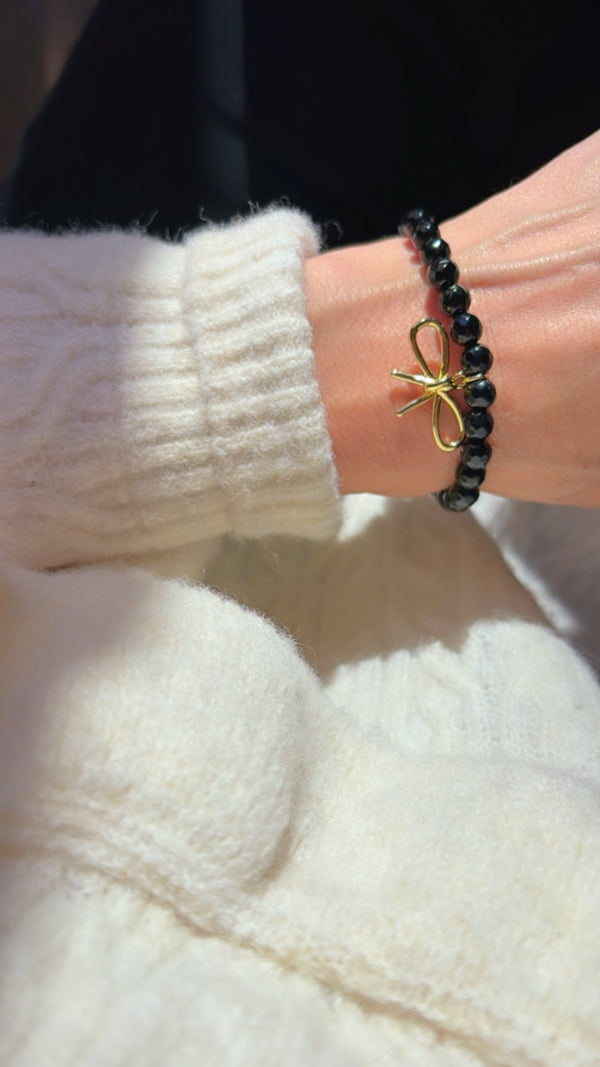 Black bow bracelet